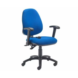 image of TC Office Calypso Twin Lever Ergonomic Chair with Lumbar Pump and Folding Arms, Royal Blue