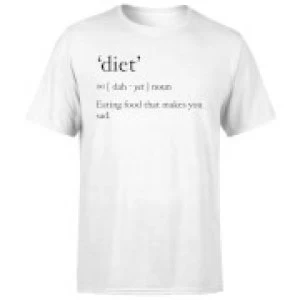 Image of Dictionary Diet Mens T-Shirt - White - 5XL