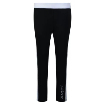 image of Karl Lagerfeld Girls Logo Leggings - Black