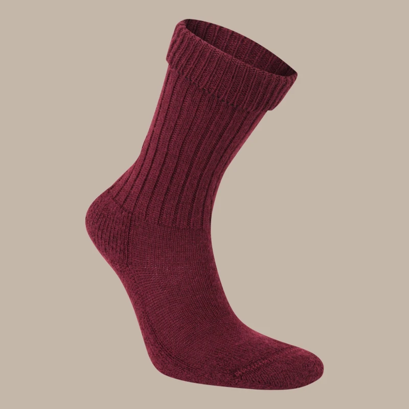 Image of Craghoppers Craghoppers Wool Hiker' Sock in Maroon Size: 6-8 Maroon 6-8 Unisex 5063260018616