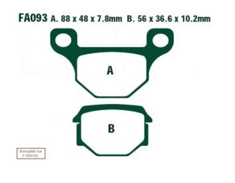 Image of EBC Brakes SFA093 Brake pad set Brake Pad Set,disc brake (402)