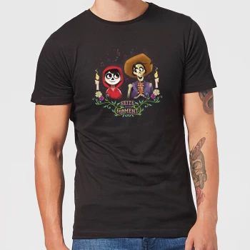 Image of Coco Miguel And Hector Mens T-Shirt - Black - 3XL - Black