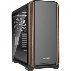 image of BeQuiet Silent Base 601 Midi tower PC casing Orange, Black 2 built-in fans, Insulated, Dust filter, Window