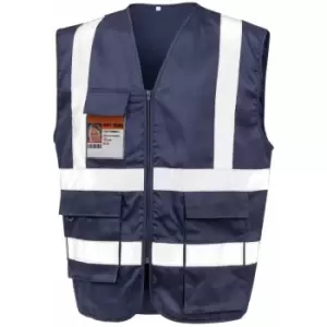 Image of SAFE-GUARD by Result Unisex Adult Heavy Duty Security Vest (XL) (Navy) - Navy