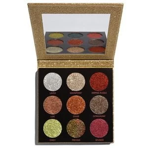 image of Revolution Pressed Glitter Eyeshadow Palette Midas Touch