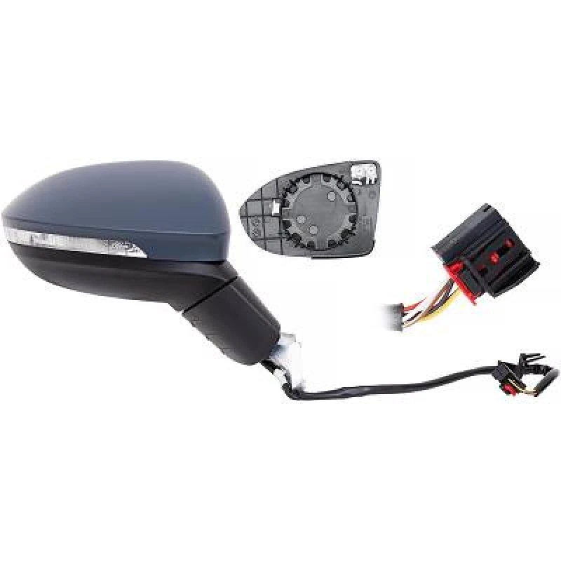 Image of DIEDERICHS 2218224 Wing mirror Right, for electric mirror adjustment, primed Outside Mirror (50)