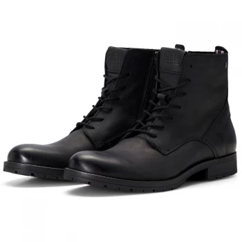 Image of Jack and Jones Leather Boots - Anthracite