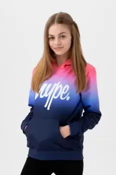 Image of HYPE GIRLS MULTI DARK BERRY FADE SCRIPT HOODIE