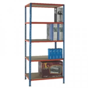 image of Slingsby Standard Duty Painted Orange Shelf Unit Blue 378978