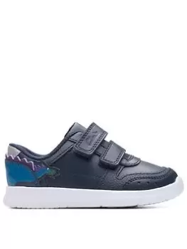 Image of Clarks Toddler Ath Steggy Trainer, Navy, Size 4.5 Younger