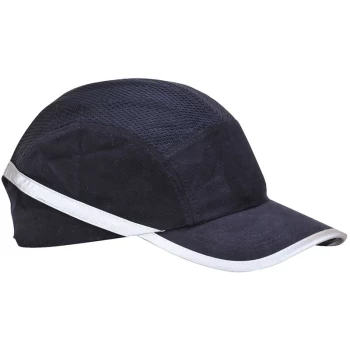 Image of PW69 - Navy vented hiviz bump cap safety hard hat Baseball - Portwest