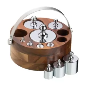 Image of KitchenCraft Metric Weight Set with Stand Silver