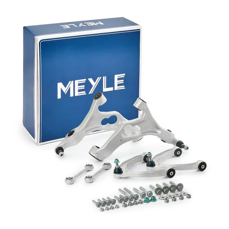 Image of MEYLE 116 050 0190/S Link Set, wheel suspension with fastening/mounting material, Front Axle, Original Quality Link Set,wheel suspension (2905)