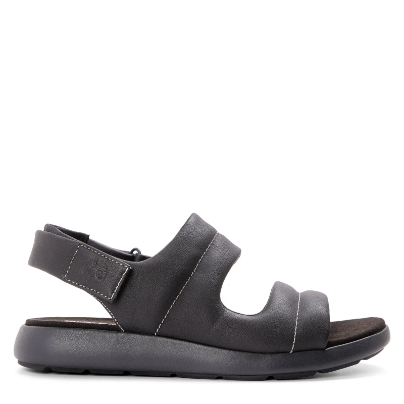 Image of Timberland Womens Backstrap Black Flatform Sandals Blk Full Grain female 4 (37)