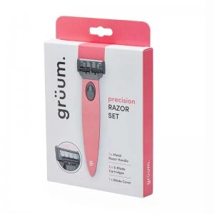 image of gruum Rose Pink Precision Razor Set