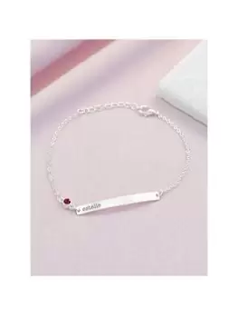 Image of Treat Republic Personalised Silver Birthstone Swarovski Crystal Bracelet