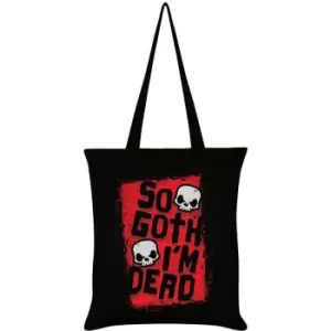 image of Grindstore So Goth I`m Dead Tote Bag (One Size) (Black) - Black