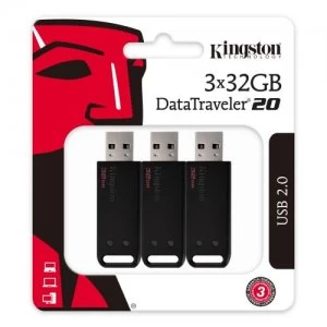 image of 32GB USB 2.0 DataTraveler 20 FD 3 Pack