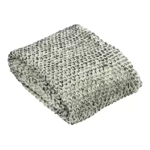 image of Paoletti Elina Crochet Knit Throw Acrylic Black