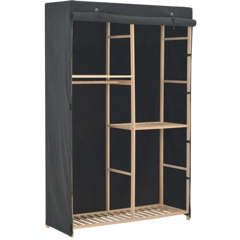 Image of VIDAXL 3-Tier Wardrobe Grey 110x40x170cm Fabric Vidaxl 248188