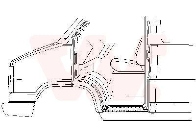Image of VAN WEZEL Rocker panel VAN WEZEL 1745101