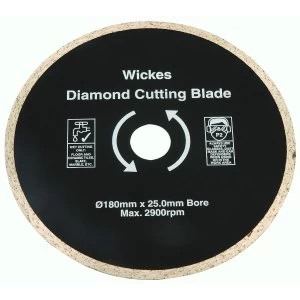 Image of Wickes Tile Saw Diamond Cutting Blade 180mm