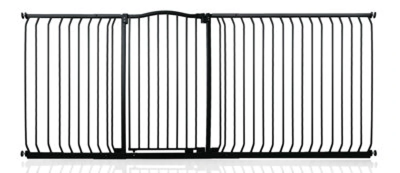 Image of Safetots Extra Tall Curved Top Safety Gate, 225Cm - 234Cm, Matt Black, Extra Tall 100Cm In Height, Pressure Fit Stair Gate