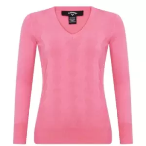 image of Callaway Low V Neck Sweat Ladies - Pink