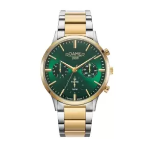 Image of Roamer 718982 48 75 70 R-line Multifunction Two Tone Bracelet Wristwatch