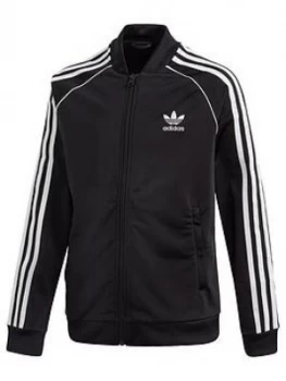 Image of Boys, adidas Originals SST Tracktop - Black, Size 11-12 Years
