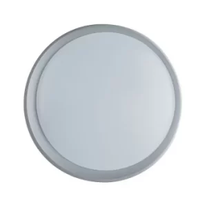 Image of Fan Europe ROSWELL LED Flush Ceiling Light Silver 2000lm CCT 50x7.5cm