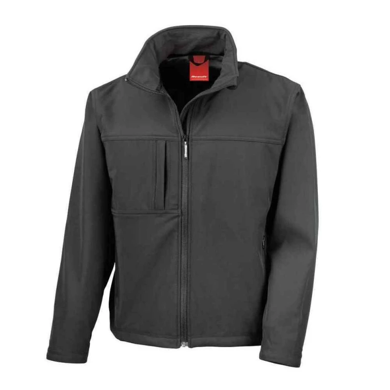 Image of Result Result Men Classic Soft Shell Jacket in Black Size: Small Black S Male 5063527705525
