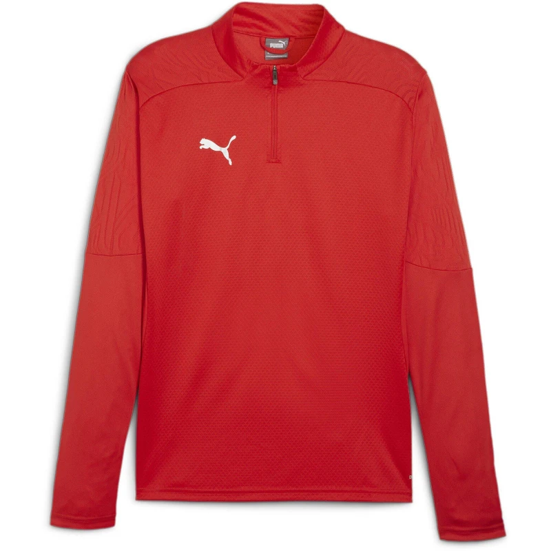 Image of Puma Mens Teamfinal Training 1/4-Zip Fleece Puma Red male S
