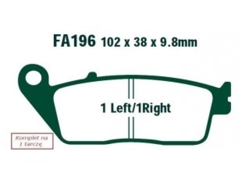 Image of EBC Brakes Brake pad set EBC Brakes SFA196HH