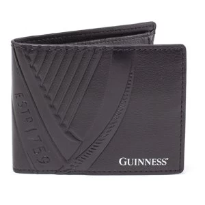 image of Guinness - Embossed Logo Unisex Bi-Fold Wallet - Black