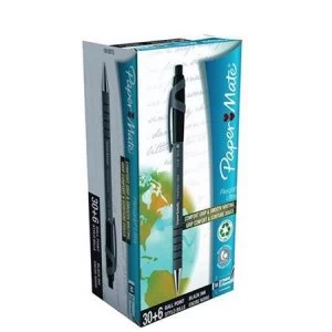 Paper Mate FlexGrip Ultra Medium Retractable Ball Point Pen 1.0mm Tip 0.4mm Line Black Ref 1910073 Pack of 36