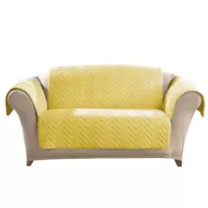 image of Ashley Mills Chevron Furniture Protector (Three Seater) (Ochre)