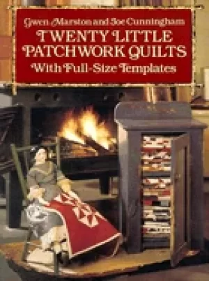 Image of twenty little patchwork quilts with full size templates