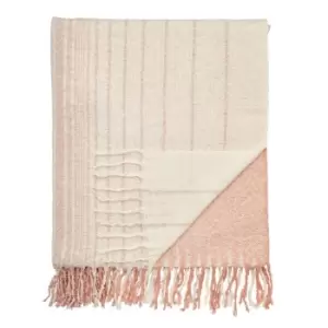 image of Katie Piper Confidence Stripe Woven Throw - Pink