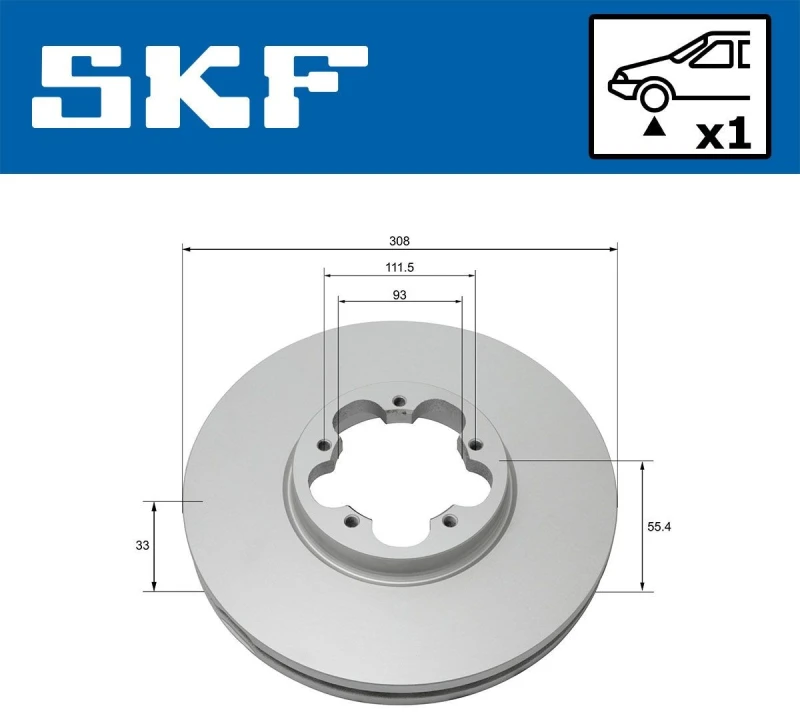 Image of SKF Brake disc SKF VKBD 80211 V1
