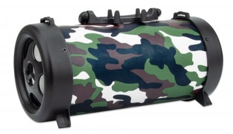 Image of Manhattan Manhattan Camouflage Bluetooth Speaker, Decent Sound Output (3W), 3 hour Playback time, FM Radio, Range 10m, microSD card reader (32GB), Aux