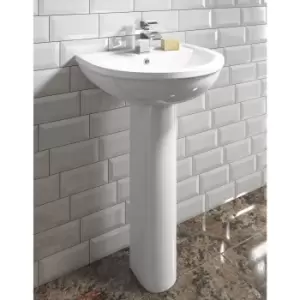 Modern Pedestal Basin 550mm - Addison