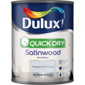 Image of Dulux Quick Dry Peppermint Candy Satinwood Mid Sheen Paint 750ml