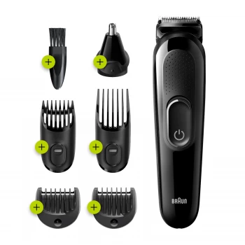 image of All in One Trimmer with 5 attachments - Black