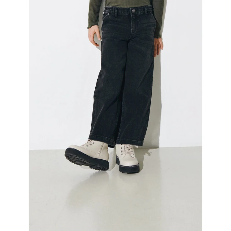 Image of KIDS ONLY Wide Leg Jeans in Mid Rise Black Baby 8Y (126CM);9Y (132CM);10Y (138CM);11Y (144CM);12Y (150CM);14Y (156CM)