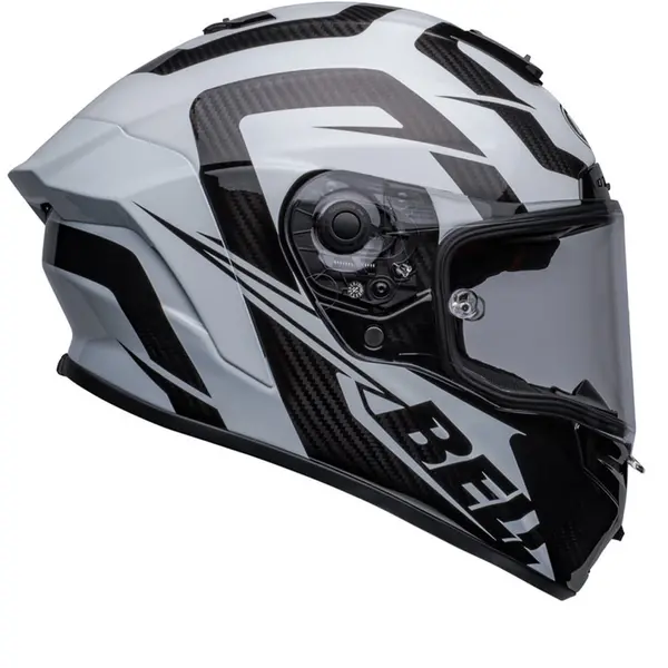 Image of Bell Race Star DLX Flex Labyrinth Design Gloss White Black Full Face Helmet L