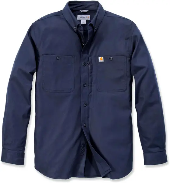 Image of Carhartt Rugged Professional Work Long Sleeve Shirt, blue, Size XL