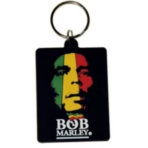 image of Bob Marley Face Rubber Keychain