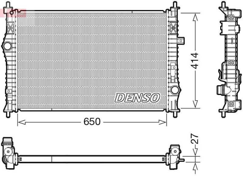 Image of DENSO Engine radiator DENSO DRM21104
