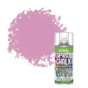 image of Rust-Oleum Decorative Pink Chalky Topcoat Spray Paint, 150Ml